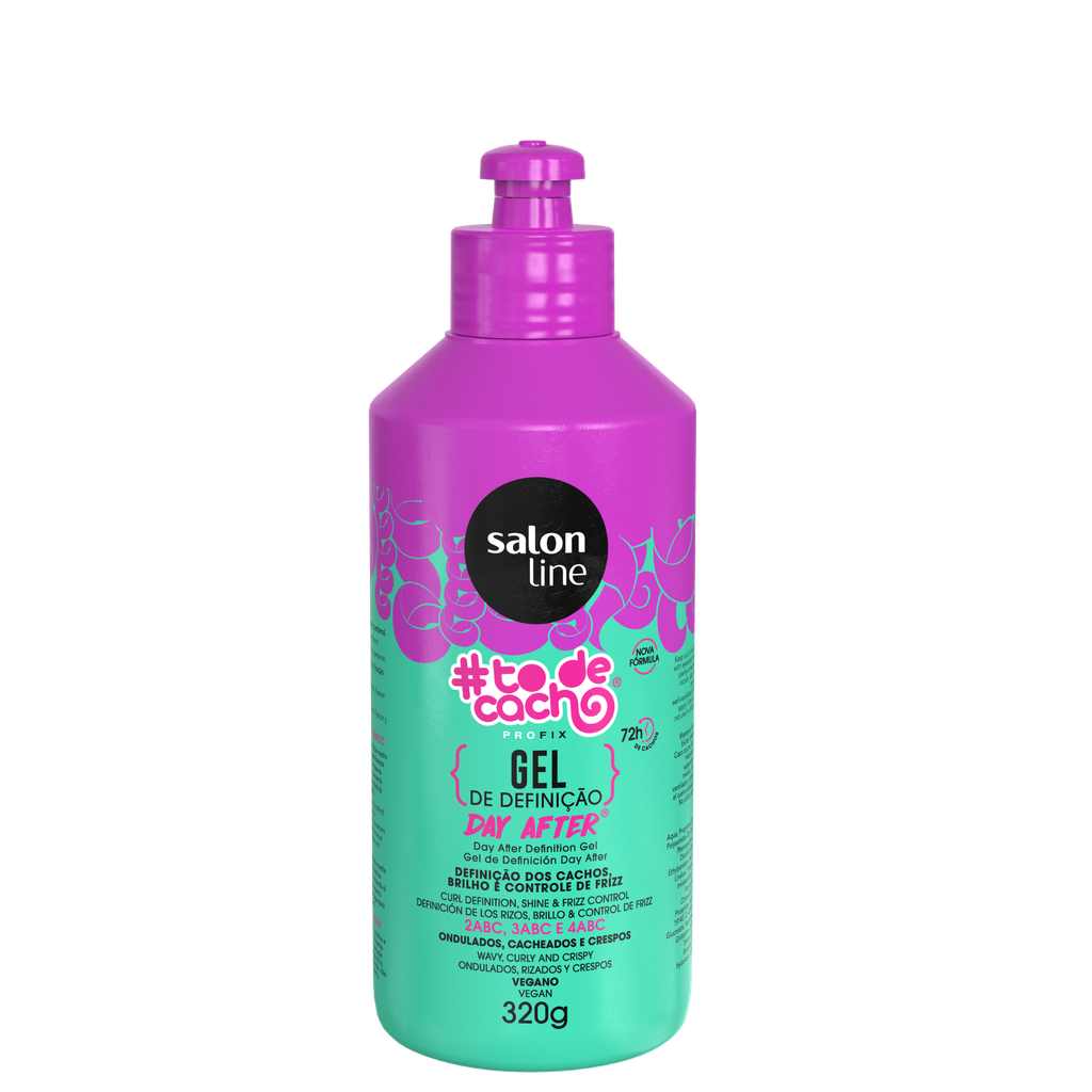 Leave-In Gel - #To de Cacho Day After - Revitalizes and Defines Curls - Salon Line 320ml