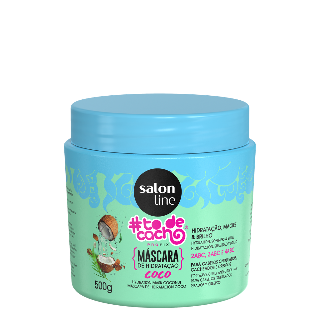 Máscara Capilar - #TodeCacho - Coco - Nutre e Hidrata Profundamente os Cachos - Salon Line 500g