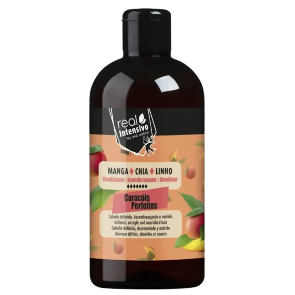 Free Conditioner - for curly hair - Caracóis Perfeitos - Mango, Chia and Flax - Real Natura 300ml