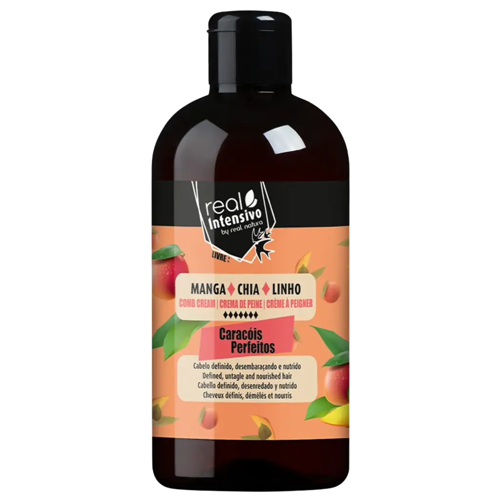 Comb Cream - Caracois Perfeitos - Mangue, Chia et Lin - Real Natura 300ml