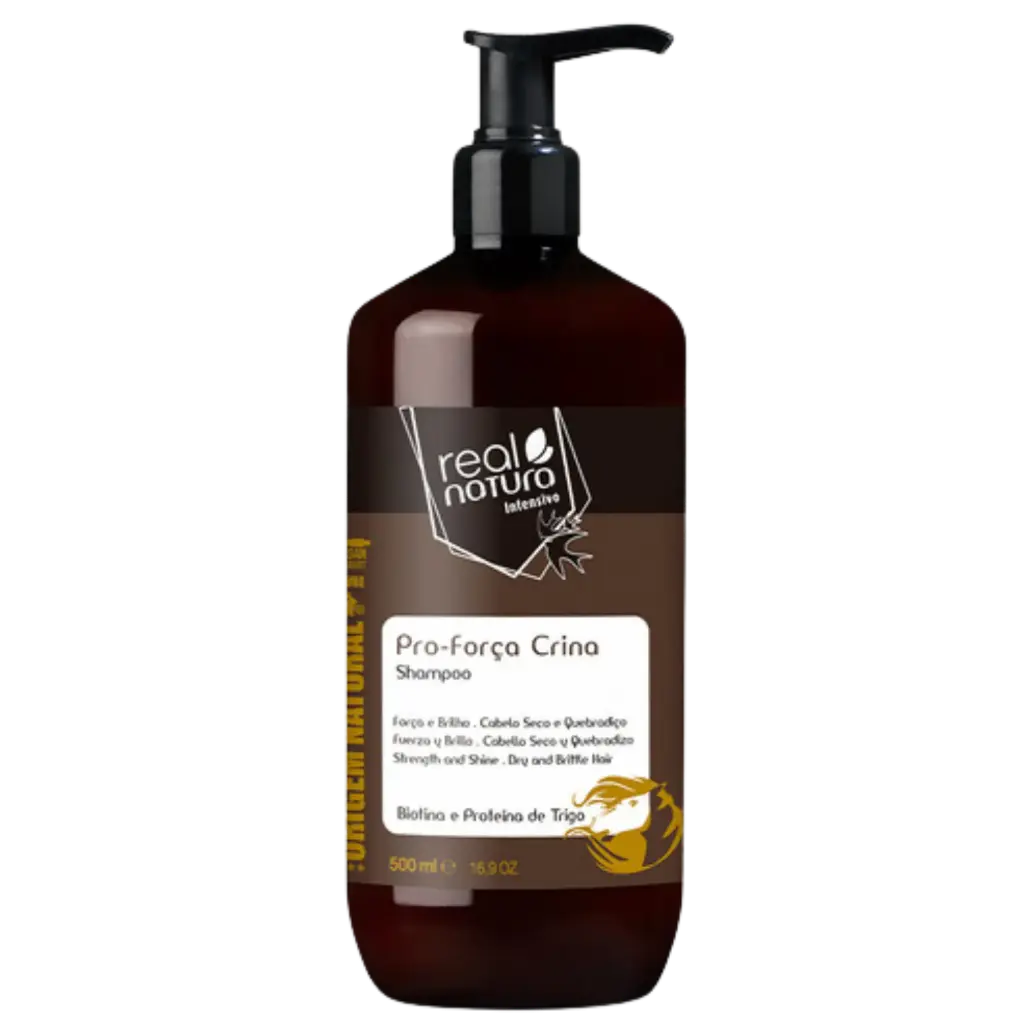 Shampooing sans sel - Pro-Força Crina- Biotine et Protéine de Blé  - Real Natura  500ml