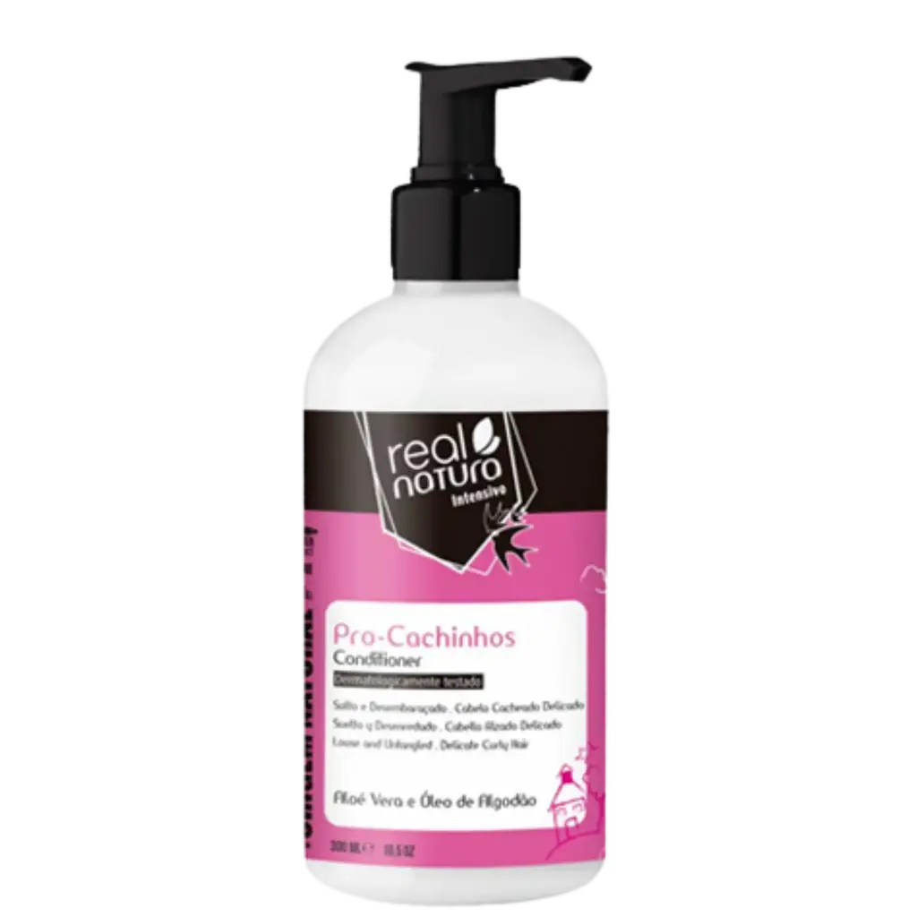 Conditionneur Enfant - Pro-Cachinhos - Huile Végétale de Coton - Real Natura 300ml