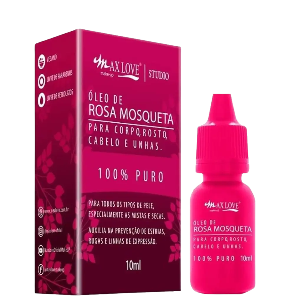 Óleo de Rosa Mosqueta 100% Puro - Max Love Studio 10ml