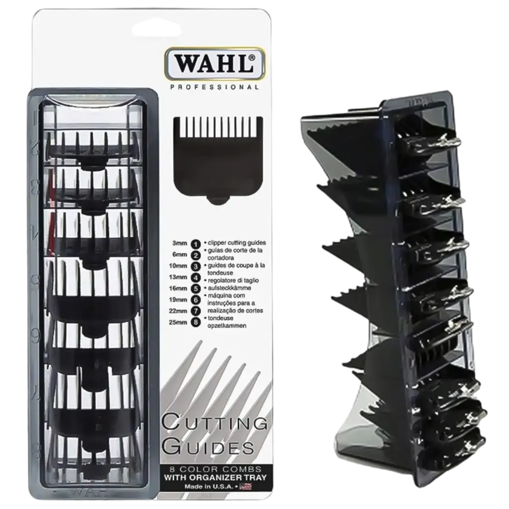 Wahl Set x6 Cuttin Guides Noir Compatível com todas as máquinas de corte WAHL