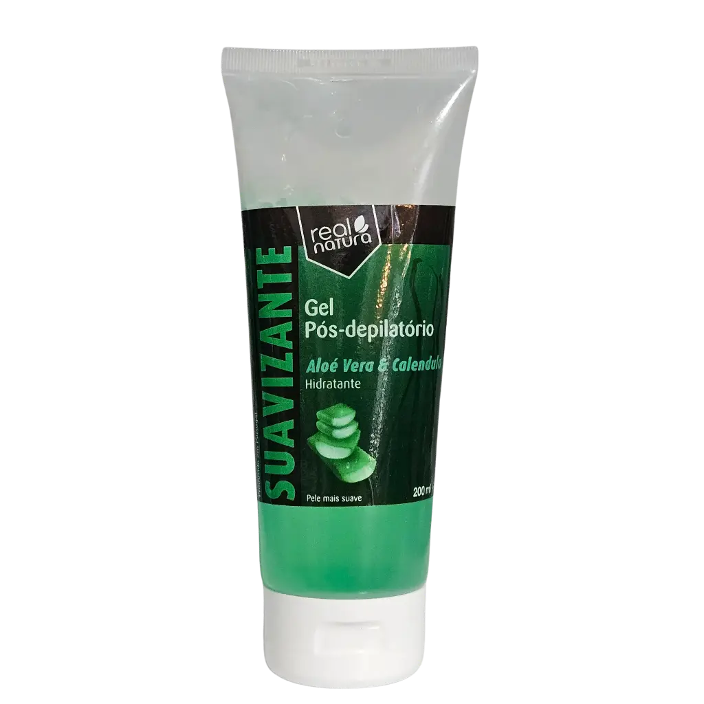 Gel Pós-Depilatório Profissional - Aloe Vera e Calêndula - Real Natura 200ml