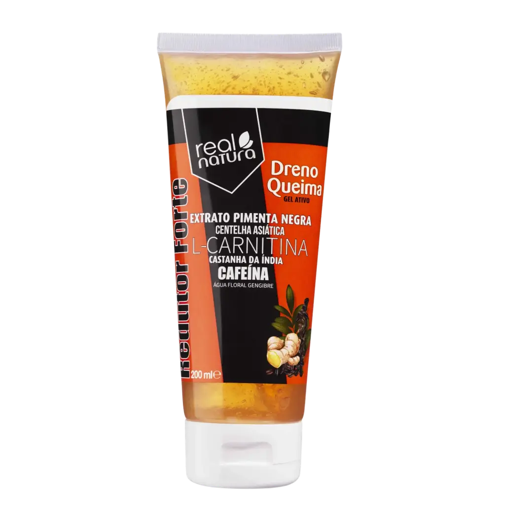 Gel de Massagem Reafirmante para Redução de Gordura - Dreno Queima - Real Natura 200ml