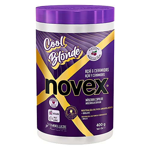 Hair Mask - Cool Blonde - Neutralizes Yellow Tones in Blonde and Silver Hair - Novex 400g