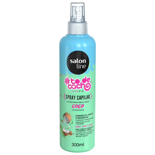[7908458310531] Spray - #To de Cacho Coco - Hidrata e Revitaliza os Cachos - Salon Line 300ml