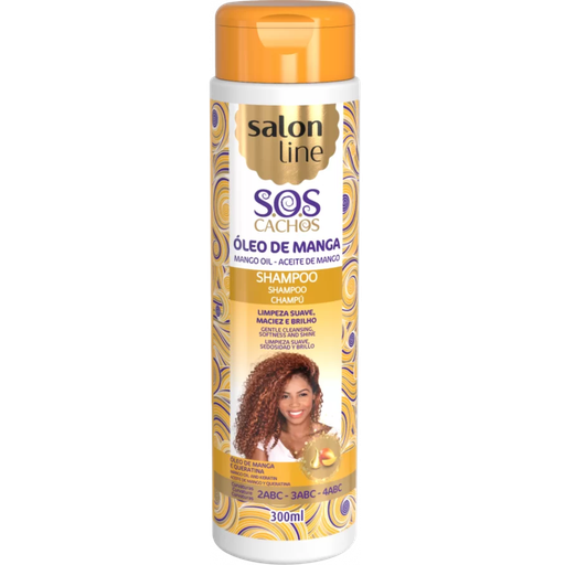 [7898623959880] Champô - SOS Cachos - Óleo de Manga - Limpa Suavemente e Hidrata os Cachos - Salon Line 300ml