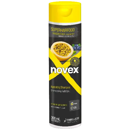 [876120004798] Moisturizing Shampoo - SuperHairFood - Passion Fruit and blueberry - Novex 300ml