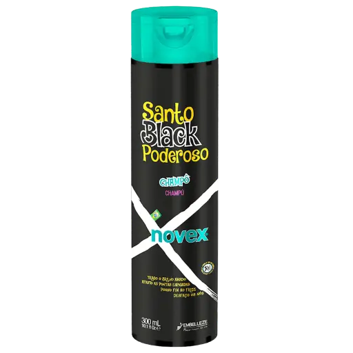 [876120003746] Moisturizing Shampoo - Santo Black Poderoso - Novex 300ml