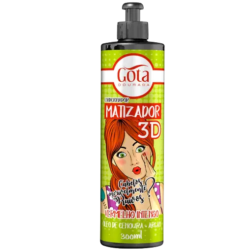 [7897158724864] Máscara Matizadora - Vermelho Intenso - Gota Dourada 300ml