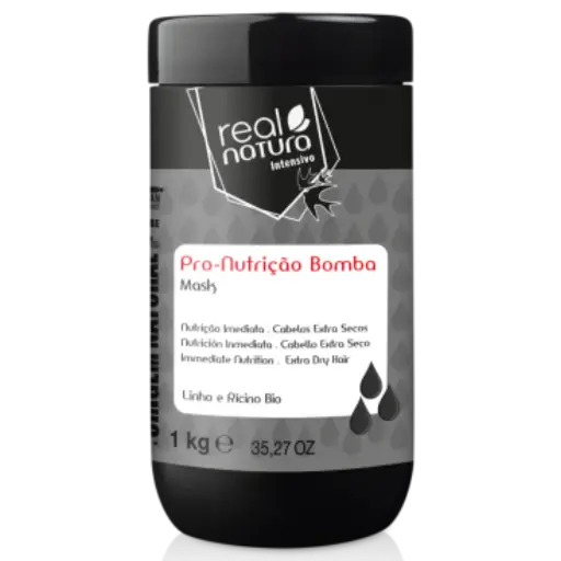 [5600493405501] Máscara - Pro-Nutrição Bomba - Cabelos Extra Secos - Real Natura 1kg