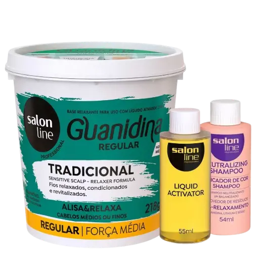 [7908458325221] Desfrisante à Base de Guanidina - Tradicional Regular - Salon Line 218g