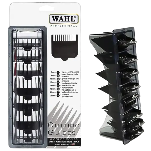 [5037127006641] Wahl Set x6 Cuttin Guides Noir Compatible with all WAHL clippers