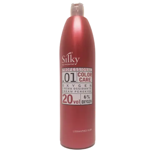 [8025337114093] Creme Oxidante - Cuidado de Cor Profissional - 20 Vol 6% - Silky TechnoBasic .01 - 1000ml