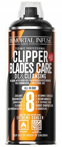 [8682225551653] Lubricant Oil - Barber Essentials - Professional Care for Barber Tools All-In-One - Immortal Infuse - 400ml​