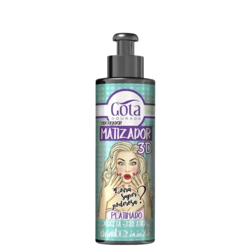 [7897158725427] Máscara Capilar - PLATINADO - Neutraliza Tons Amarelados - Gota Dourada 120ml