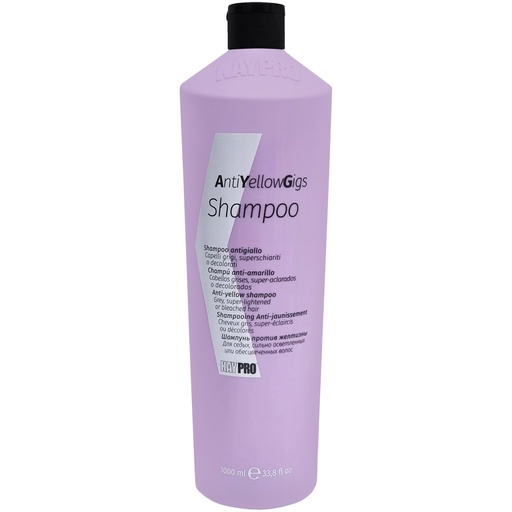 [8028483241224] Professional Shampoo - No Yellow Gigs - Neutralizes Unwanted Yellow Tones - KayPro 1L