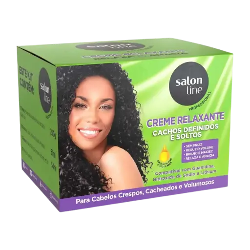 [7908458325245] Creme Relaxante Profissional - Cachos Definidos e Soltos - Coco & Avelã - Salon Line - 200g